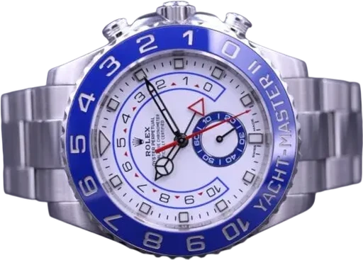 Titel: Yacht-Master II 116680 (Nyhed)
Mærke: Rolex
Model: Yacht-Master II
Ref.: 116680
Årgang: 2014
Tilbehør: Boks og Papirer
Stand: 9.5 (Brugt)
Pris: 115.000 kr.
Diameter: 44mm
Funktioner: Kronograf
Skivefarve: Hvid
Rem: Metal
Kassemateriale: Stål
Kategori: Sport
Køn: Herre
Match: 100.0%
Billedet ejes af MM Watches (1126084) Et Rolex ur