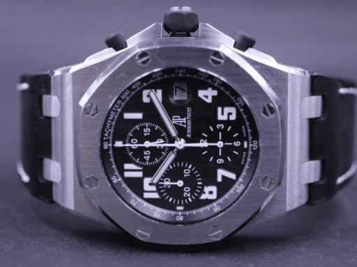 Title: Royal Oak Offshore 26020St
Brand: Audemars Piguet
Model: Royal Oak Offshore
Ref: 26020ST
Category: Sport
Diameter: 42mm
Functions: Kronograf, Dato
Year: 2008
Price: 139000
Condition: undefined
Dial Color: Sort
Strap: Læder
Case material: Stål
Gender: Herre
Match: 100.0%
Billedet er ejet af MM Watches (193518) Et Audemars Piguet ur