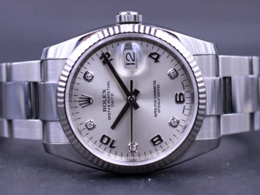 Title: Oyster Perpetual Date 115234
Brand: Rolex
Model: Oyster Perpetual
Ref: 115234
Category: Dress
Diameter: 34mm
Functions: Dato
Year: 2013
Price: 55000
Condition: 9.0
Dial Color: Hvid
Strap: Metal
Case material: Stål
Gender: Dame
Match: 100.0%
Billedet er ejet af MM Watches (101862) Et Rolex ur