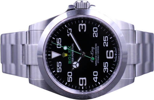 Title: Air-King 126900
Brand: Rolex
Model: Air-King
Ref: 126900
Category: Pilot
Diameter: 40mm
Functions:
Year: 2022
Price: 59000
Condition: 9.5
Dial Color: Sort
Strap: Metal
Case material: Stål
Gender: Herre
Match: 100.0%
Billedet er ejet af MM Watches (688780) Et Rolex ur