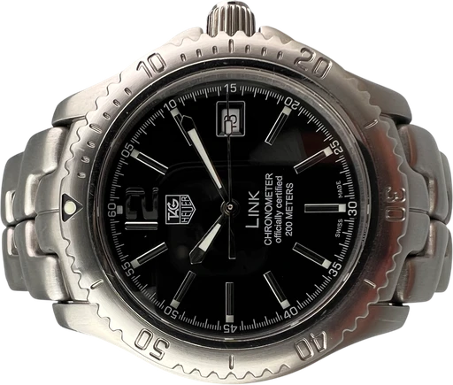 Titel: Link (Nyhed)
Mærke: Tag Heuer
Model: Link
Ref.: WT5110
Årgang:
Tilbehør: Boks
Stand: 8.5 (Brugt)
Pris: 5.995 kr.
Diameter: 42mm
Funktioner: Dato
Skivefarve: Sort
Rem: Metal
Kassemateriale: Stål
Kategori: Sport
Køn: Herre
Match: 100.0%
Billedet ejes af MyWatch (1014106) Et Tag Heuer ur