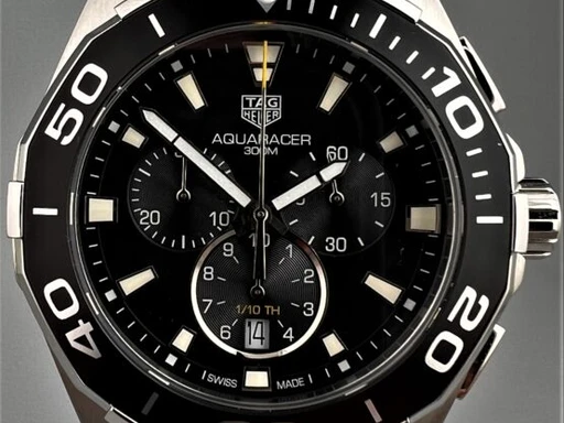 Title: 2184 – Aquaracer Chrono.
Brand: Tag Heuer
Model: TAG Heuer Aquaracer 300M
Ref: CAY.111.A
Category: Dykker
Diameter: 43mm
Functions: Kronograf, Dato
Year: 2020
Price: 13995
Condition: undefined
Dial Color: Sort
Strap: Metal
Case material: Stål
Gender: Herre
Match: 100.0%
Billedet er ejet af MyWatch (102084) Et Tag Heuer ur