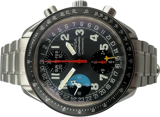 Titel: Speedmaster
Mærke: Omega
Model: Speedmaster
Ref.: 3520.53.00
Årgang: 1999
Tilbehør: Boks og Papirer
Stand: 9.5 (Brugt)
Pris: 27.995 kr.
Diameter: 39mm
Funktioner: Kronograf, Dato, Ugedag
Skivefarve: Sort
Rem: Metal
Kassemateriale: Stål
Kategori: Racing
Køn: Herre
Match: 100.0%
Billedet ejes af MyWatch (1081152) Et Omega ur