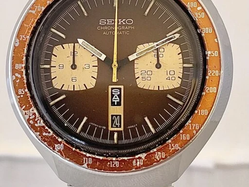 Title: 2132 – Bullhead
Brand: Seiko
Model: Seiko Bullhead
Ref: 6138-0040
Category: Racing
Diameter: 46mm
Functions: Kronograf, Dato, Ugedag
Year: 1976
Price: 7495
Condition: undefined
Dial Color: Sort
Strap: Metal
Case material: Stål
Gender: Herre
Match: 100.0%
Billedet er ejet af MyWatch (102107) Et Seiko ur
