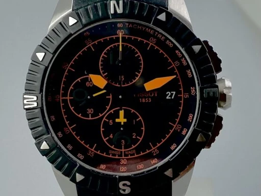 Title: 2092 – T-Navigator Chrono – 2020
Brand: Tissot
Model: Tissot T-Navigator
Ref: T062.427
Category: Pilot
Diameter: 45mm
Functions: Kronograf, Dato
Year: 2020
Price: 4995
Condition: undefined
Dial Color: Sort
Strap: Gummi
Case material: Stål
Gender: Herre
Match: 100.0%
Billedet er ejet af MyWatch (102116) Et Tissot ur