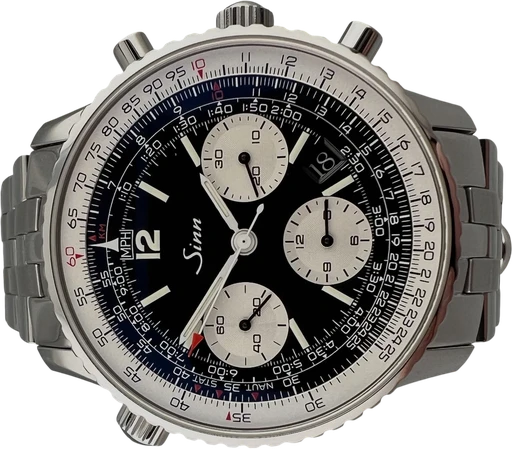Titel: 903ST (Nyhed)
Mærke: Sinn
Model: 903ST
Ref.: 903,042
Årgang: 2006
Tilbehør: Boks og Papirer
Stand: 9.5 (Brugt)
Pris: 18.995 kr.
Diameter: 41mm
Funktioner: Kronograf, Dato
Skivefarve: Sort
Rem: Metal
Kassemateriale: Stål
Kategori: Racing
Køn: Herre
Match: 100.0%
Billedet ejes af MyWatch (1005273) Et Sinn ur