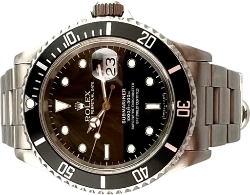 Title: 2170 – Submariner 16610
Brand: Rolex
Model: Rolex Submariner
Ref: 16610
Category: Dykker
Diameter: nullmm
Functions: Dato
Year: 1991
Price: 62495
Condition: 8.5
Dial Color: Sort
Strap: Metal
Case material: Stål
Gender: Herre
Match: 100.0%
Billedet er ejet af MyWatch (102096) Et Rolex ur