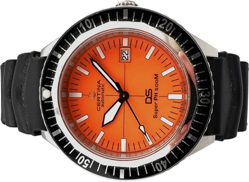 Titel: DS Super (Nyhed)
Mærke: Certina
Model: DS Super
Ref.: 7HOXBGDMK
Årgang: 2021
Tilbehør: Boks og Papirer
Stand: 9.5 (Brugt)
Pris: 5.995 kr.
Diameter: 43mm
Funktioner: Dato
Skivefarve: Rød
Rem: Gummi
Kassemateriale: Stål
Kategori: Dykker
Køn: Herre
Match: 100.0%
Billedet ejes af MyWatch (1005264) Et Certina ur