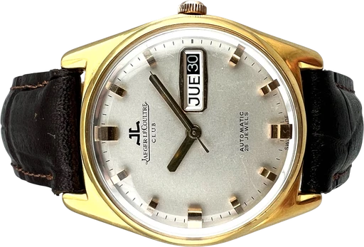 Titel: Club - Vintage
Mærke: Jaeger-LeCoultre
Model: Club - Vintage
Ref.: null
Årgang: 1970
Tilbehør:
Stand: 7.5 (Brugt)
Pris: 8.995 kr.
Diameter: 36mm
Funktioner: Dato, Ugedag
Skivefarve: Sølv
Rem: Læder
Kassemateriale: Andet
Kategori: Dress
Køn: Herre
Match: 100.0%
Billedet ejes af MyWatch (1005253) Et Jaeger-LeCoultre ur
