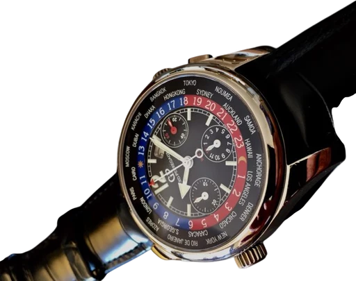 Title: 2076 – Girard Perregaux WW.TC – 2005
Brand: Girard-Perregaux
Model: WW.TC
Ref: WW.TC
Category: Pilot
Diameter: 43mm
Functions: Kronograf, Dato, GMT
Year: 2005
Price: 54995
Condition: 10.0
Dial Color: Sort
Strap: Læder
Case material: Guld
Gender: Herre
Match: 100.0%
Billedet er ejet af MyWatch (102119) Et Girard-Perregaux ur