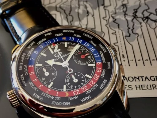 Title: 2076 – Girard Perregaux WW.TC – 2005
Brand: Girard-Perregaux
Model: Girard-Perregaux WW.TC Financiel
Ref: WW.TC
Category: Pilot
Diameter: 43mm
Functions: Kronograf, Dato, GMT
Year: 2005
Price: 54995
Condition: undefined
Dial Color: Sort
Strap: Læder
Case material: Guld
Gender: Herre
Match: 100.0%
Billedet er ejet af MyWatch (102119) Et Girard-Perregaux ur