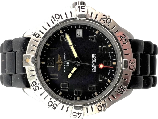 Titel: Colt (Nyhed)
Mærke: Breitling
Model: Colt
Ref.: A17035
Årgang: 1995
Tilbehør: Boks
Stand: 7.0 (Brugt)
Pris: 8.995 kr.
Diameter: 38mm
Funktioner: Dato
Skivefarve: Sort
Rem: Andet
Kassemateriale: Stål
Kategori: Dykker
Køn: Herre
Match: 100.0%
Billedet ejes af MyWatch (1005283) Et Breitling ur