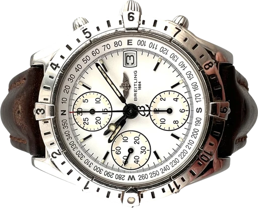 Titel: Longitude GMT (Nyhed)
Mærke: Breitling
Model: Longitude GMT
Ref.: A20048
Årgang: 2000
Tilbehør: Boks
Stand: 8.5 (Brugt)
Pris: 15.995 kr.
Diameter: 39mm
Funktioner: Kronograf, GMT, Dato
Skivefarve: Hvid
Rem: Læder
Kassemateriale: Stål
Kategori: Pilot
Køn: Herre
Match: 100.0%
Billedet ejes af MyWatch (1005267) Et Breitling ur