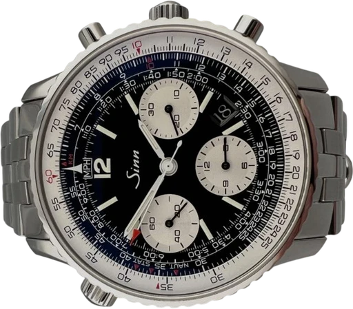 Title: 2214 – 903 ST.
Brand: Sinn
Model: Sinn 903 ST
Ref: 903,042
Category: Racing
Diameter: 41mm
Functions: Kronograf, Dato
Year: 2006
Price: 18995
Condition: 9.0
Dial Color: Sort
Strap: Metal
Case material: Stål
Gender: Herre
Match: 100.0%
Billedet er ejet af MyWatch (102077) Et Sinn ur