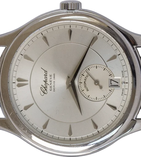 Title: L.U.C 16/1860
Brand: Chopard
Model: L.U.C 16/1860
Ref: 16/1860
Category: Dress
Diameter: 36mm
Functions: Dato
Year: 2006
Price: 85000
Condition: 10.0
Dial Color: Sølv
Strap: Andet
Case material: Guld
Gender: Herre
Match: 100.0%
Billedet er ejet af Ole Mathiesen (154626) Et Chopard ur