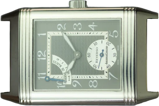 Title: "Reverso Grand Taille Platinum"
Brand: Jaeger-LeCoultre
Model: Reverso Grand Taille Platinum
Ref: 270.6.43
Category: Dress
Diameter: 26mm
Functions: Dato
Year: 2000
Price: 130000
Condition:
Dial Color: Grå
Strap: Læder
Case material: Andet
Gender: Dame
Match: 100.0%
Billedet er ejet af Ole Mathiesen (345096) Et Jaeger-LeCoultre ur
