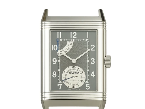 Title: "Reverso Grand Taille Platinum"
Brand: Jaeger-LeCoultre
Model: Reverso Grand Taille Platinum
Ref: 270.6.43
Category: Dress
Diameter: 26mm
Functions: 
Year: 2000
Price: 130000
Condition: undefined
Dial Color: Grå
Strap: Læder
Case material: Guld
Gender: Dame
Match: 100.0%
Billedet er ejet af Ole Mathiesen (345096) Et Jaeger-LeCoultre ur