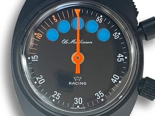 Title: Regatta Timer
Brand: Ole Mathiesen
Model: Regatta Timer
Ref: 17221-9
Category: Racing
Diameter: 45mm
Functions: Kronograf
Year: 1980
Price: 15000
Condition: undefined
Dial Color: Sort
Strap: Læder
Case material: Stål
Gender: Herre
Match: 100.0%
Billedet er ejet af Ole Mathiesen (101854) Et Ole Mathiesen ur