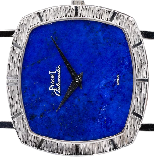 Title: Vintage Cushion Automatic 'Lapis Lazilu'
Brand: Piaget
Model: Vintage Cushion Automatic 'Lapis Lazilu'
Ref: 13401
Category: Dress
Diameter: 32mm
Functions:
Year: 1970
Price: 65000
Condition: 10.0
Dial Color: Blå
Strap: Læder
Case material: Guld
Gender: Herre
Match: 100.0%
Billedet er ejet af Ole Mathiesen (101839) Et Piaget ur