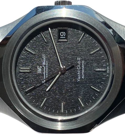 Title: Yacht Club II Automatic
Brand: IWC
Model: Yacht Club II Automatic
Ref: IW3212
Category: Dress
Diameter: 38mm
Functions: Dato
Year: 1980
Price: 115000
Condition:
Dial Color: Sort
Strap: Metal
Case material: Stål
Gender: Herre
Match: 100.0%
Billedet er ejet af Ole Mathiesen (101859) Et IWC ur