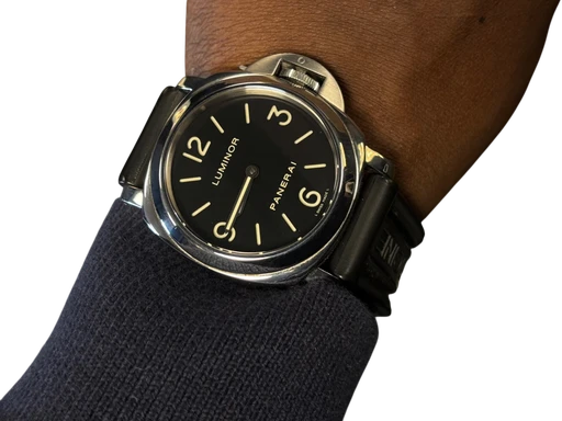 Title: Luminor Base PAM00112 – komplet sæt – flot stand (New)
Brand: Panerai
Model: Luminor Base
Ref: PAM00112
Category: Dykker
Diameter: 44mm
Functions: Dato
Year:
Price: 29000
Condition: 8.0
Dial Color: Sort
Strap: Gummi
Case material: Stål
Gender: Herre
Match: 100.0%
Billedet er ejet af Studts Vintage (804282) Et Panerai ur