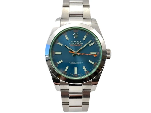 Title: Milgauss 116400GV
Brand: Rolex
Model: Milgauss
Ref: 116400GV
Category: Sport
Diameter: 40mm
Functions: Dato
Year: 2021
Price: 82000
Condition: undefined
Dial Color: Blå
Strap: Metal
Case material: Stål
Gender: Herre
Match: 100.0%
Billedet er ejet af Stæhr Preowned (172091) Et Rolex ur