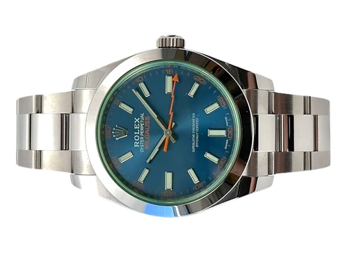 Title: Milgauss 116400GV
Brand: Rolex
Model: Milgauss
Ref: 116400GV
Category: Dress
Diameter: 40mm
Functions: 
Year: 2021
Price: 82000
Condition: undefined
Dial Color: Blå
Strap: Metal
Case material: Stål
Gender: Herre
Match: 100.0%
Billedet er ejet af Stæhr Preowned (172091) Et Rolex ur