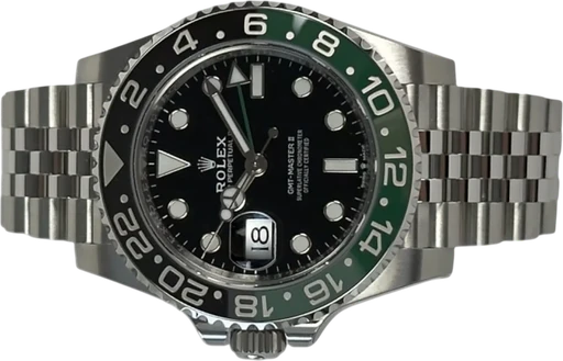 Title: GMT-Master II 126720VTNR (Sprite)
Brand: Rolex
Model: GMT-Master II
Ref: 126720VTNR
Category: Pilot
Diameter: 40mm
Functions: Dato, GMT
Year: 2025
Price: 125000
Condition: 9.5
Dial Color: Sort
Strap: Metal
Case material: Stål
Gender: Herre
Match: 100.0%
Billedet er ejet af Stæhr Preowned (242506) Et Rolex ur