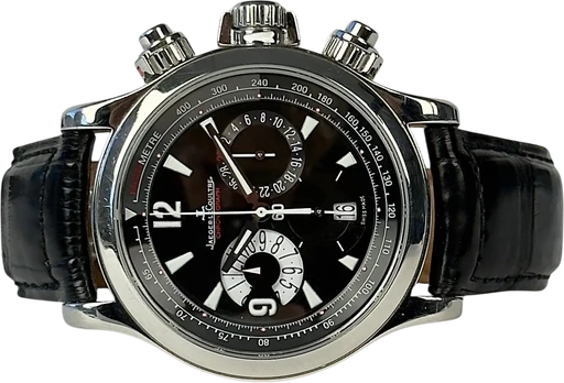 Titel: Master Compressor Chrono 1161
Mærke: Jaeger-LeCoultre
Model: Master Compressor Chrono
Ref.: 1161
Årgang: 2007
Tilbehør: Boks og Papirer
Stand: 8.5 (Brugt)
Pris: 40.000 kr.
Diameter: 42mm
Funktioner: Kronograf, Dato
Skivefarve: Sort
Rem: Læder
Kassemateriale: Stål
Kategori: Sport
Køn: Herre
Match: 100.0%
Billedet ejes af Stæhr Preowned (860017) Et Jaeger-LeCoultre ur