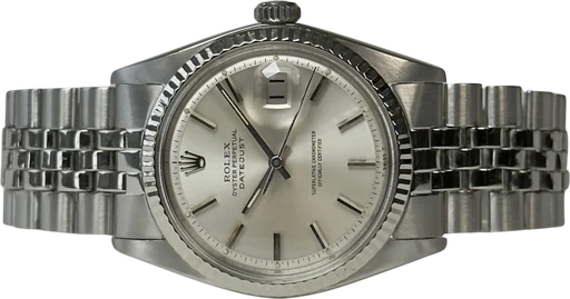 Titel: Datejust 1601 med sølvfarvet skive (Nyhed)
Mærke: Rolex
Model: Datejust
Ref.: 1601
Årgang: 1973
Tilbehør:
Stand: 9.0 (Brugt)
Pris: 35.000 kr.
Diameter: 36mm
Funktioner: Dato
Skivefarve: Sølv
Rem: Metal
Kassemateriale: Stål
Kategori: Dress
Køn: Unisex
Match: 100.0%
Billedet ejes af Stæhr Preowned (1204730) Et Rolex ur