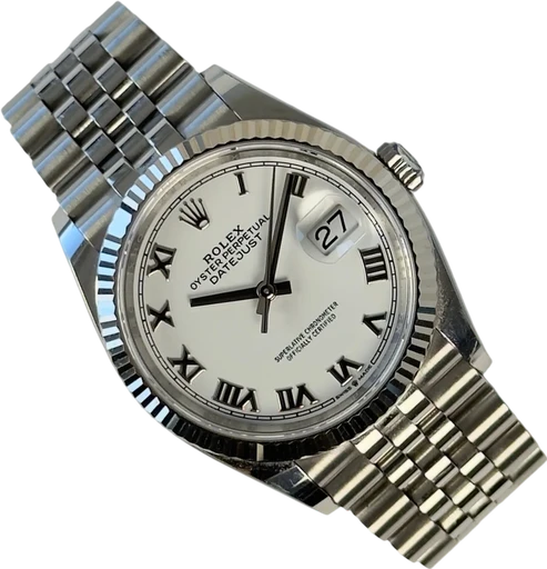 Titel: Datejust 126234 (Nyhed)
Mærke: Rolex
Model: Datejust
Ref.: 126234
Årgang: 2024
Tilbehør: Boks og Papirer
Stand: 8.0 (Brugt)
Pris: 75.000 kr.
Diameter: 36mm
Funktioner: Dato
Skivefarve: Hvid
Rem: Metal
Kassemateriale: Stål
Kategori: Dress
Køn: Unisex
Match: 100.0%
Billedet ejes af Stæhr Preowned (1126258) Et Rolex ur