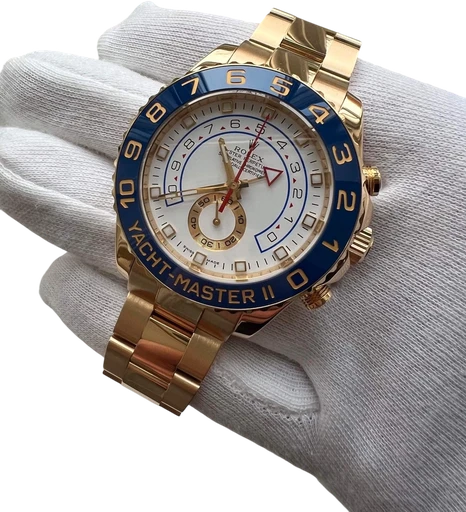 Title: Yacht-Master II
Brand: Rolex
Model: Yacht-Master II
Ref: 116688
Category: Sport
Diameter: 44mm
Functions: Kronograf
Year: 2010
Price: 295000
Condition: 8.0
Dial Color: Hvid
Strap: Metal
Case material: Guld
Gender: Herre
Match: 100.0%
Billedet er ejet af Studts Vintage (152749) Et Rolex ur