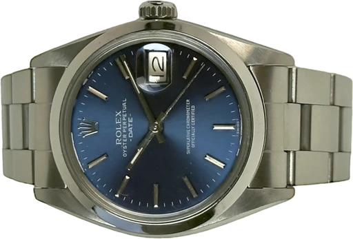 Title: Date 1500
Brand: Rolex
Model: Date
Ref: 1500
Category: Dress
Diameter: 34mm
Functions: Dato
Year: 1968
Price: 30000
Condition: 8.5
Dial Color: Blå
Strap: Metal
Case material: Stål
Gender: Herre
Match: 100.0%
Billedet er ejet af Stæhr Preowned (172084) Et Rolex ur