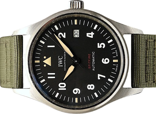 Title: Ukategoriseret Pilot Spitfire (New)
Brand: IWC
Model: Pilot Spitfire
Ref: 326801
Category: Pilot
Diameter: 39mm
Functions: Dato
Year: 2020
Price: 29995
Condition: 9.0
Dial Color: Sort
Strap: Andet
Case material: Stål
Gender: Herre
Match: 100.0%
Billedet er ejet af TimeToWatch (646409) Et IWC ur