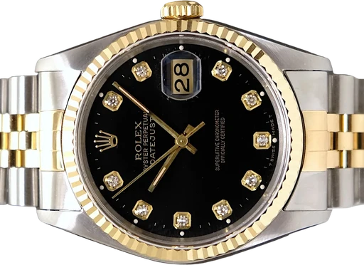 Titel: Datejust 36 mm (Nyhed)
Mærke: Rolex
Model: Datejust 36 mm
Ref.: 16233
Årgang: 2000
Tilbehør: Boks og Papirer
Stand: 9.0 (Brugt)
Pris: 54.995 kr.
Diameter: 36mm
Funktioner: Dato
Skivefarve: Sort
Rem: Metal
Kassemateriale: Stål
Kategori: Dress
Køn: Unisex
Match: 100.0%
Billedet ejes af TimeToWatch (1208613) Et Rolex ur