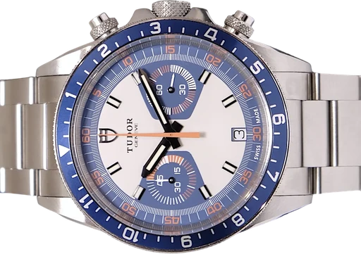 Title: Heritage Chronograph
Brand: Tudor
Model: Heritage Chronograph
Ref: 70330N
Category: Racing
Diameter: 42mm
Functions: Dato, Kronograf
Year: 2024
Price: 24995
Condition: 9.7
Dial Color: Blå
Strap: Metal
Case material: Stål
Gender: Herre
Match: 100.0%
Billedet er ejet af TimeToWatch (101964) Et Tudor ur