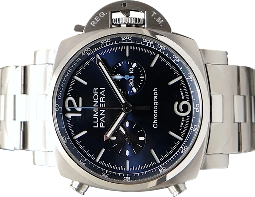 Titel: Luminor 1950 PAM01110 (Nyhed)
Mærke: Panerai
Model: Luminor 1950 PAM01110
Ref.: PAM01110
Kategori: Sport
Diameter: 44mm
Funktioner: Kronograf
Årgang: 2025
Pris: 53995
Stand: 9.5 (Brugt)
Skivefarve: Blå
Rem: Metal
Kassemateriale: Stål
Køn: Herre
Match: 100.0%
Billedet ejes af TimeToWatch (948162) Et Panerai ur