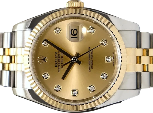 Titel: Datejust 36 mm (Nyhed)
Mærke: Rolex
Model: Datejust 36 mm
Ref.: 116233
Årgang: 2007
Tilbehør: Boks og Papirer
Stand: 9.0 (Brugt)
Pris: 69.995 kr.
Diameter: 36mm
Funktioner: Dato
Skivefarve: Guld
Rem: Metal
Kassemateriale: Andet
Kategori: Dress
Køn: Unisex
Match: 100.0%
Billedet ejes af TimeToWatch (1231669) Et Rolex ur