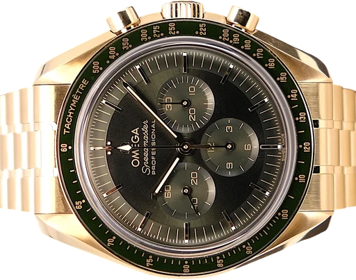 Title: Speedmaster
Brand: Omega
Model: Speedmaster
Ref: 310.60.42.50.10.001
Category: Racing
Diameter: 42mm
Functions: Kronograf
Year: 2023
Price: 239995
Condition: 9.7
Dial Color: Grøn
Strap: Metal
Case material: Guld
Gender: Herre
Match: 100.0%
Billedet er ejet af TimeToWatch (101992) Et Omega ur