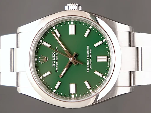 Title: Oyster Perpetual 36 mm
Brand: Rolex
Model: Oyster Perpetual 36 mm
Ref: 126000
Category: Dress
Diameter: 36mm
Functions:
Year: 2024
Price: 54995
Condition: 9.5
Dial Color: Grøn
Strap: Metal
Case material: Stål
Gender: Unisex
Match: 100.0%
Billedet er ejet af TimeToWatch (514384) Et Rolex ur