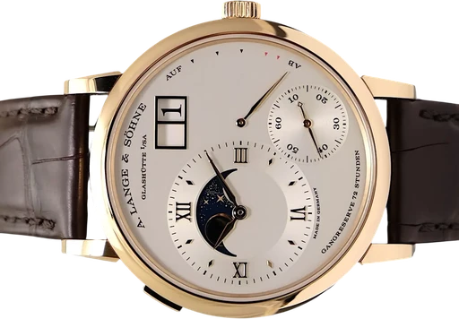 Title: Ukategoriseret Lange 1
Brand: A. Lange & Söhne
Model: Lange 1
Ref: 139.032
Category: Dress
Diameter: 41mm
Functions: Dato, Månefase
Year: 2021
Price: 329995
Condition: 9.9
Dial Color: Hvid
Strap: Læder
Case material: Guld
Gender: Herre
Match: 100.0%
Billedet er ejet af TimeToWatch (471048) Et A. Lange & Söhne ur