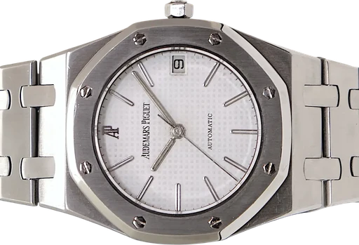 Titel: Royal Oak
Mærke: Audemars Piguet
Model: Royal Oak
Ref.: 4100ST
Årgang: 1985
Tilbehør: Papirer
Stand: 7.5 (Brugt)
Pris: 149.995 kr.
Diameter: 35mm
Funktioner: Dato
Skivefarve: Hvid
Rem: Metal
Kassemateriale: Stål
Kategori: Sport
Køn: Unisex
Match: 100.0%
Billedet ejes af TimeToWatch (101976) Et Audemars Piguet ur