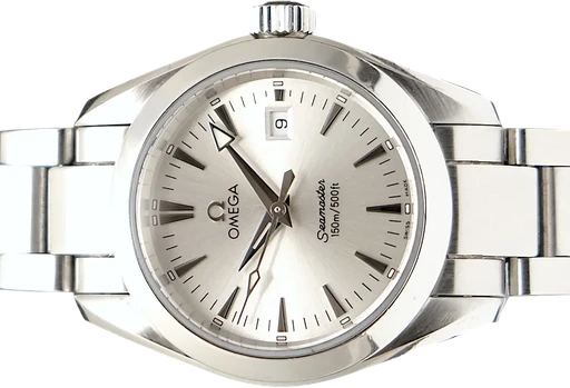 Titel: Aqua Terra 150m (Nyhed)
Mærke: Omega
Model: Aqua Terra 150m
Ref.: 25773000
Kategori: Sport
Diameter: 29mm
Funktioner: Dato
Årgang: 2008
Pris: 11995
Stand: 9.0 (Brugt)
Skivefarve:
Rem: Andet
Kassemateriale: Stål
Køn: Dame
Match: 100.0%
Billedet ejes af TimeToWatch (962741) Et Omega ur
