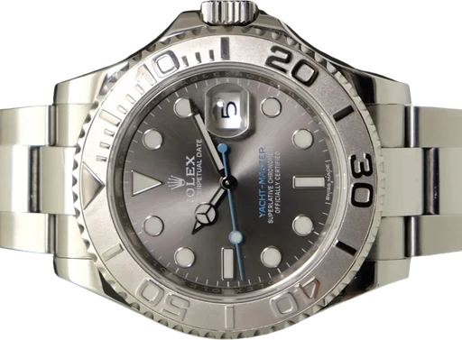 Title: Yacht-Master
Brand: Rolex
Model: Yacht-Master
Ref: 116622
Category: Sport
Diameter: 40mm
Functions: Dato
Year: 2018
Price: 84995
Condition: 9.0
Dial Color: Grå
Strap: Metal
Case material: Stål
Gender: Herre
Match: 100.0%
Billedet er ejet af TimeToWatch (193720) Et Rolex ur