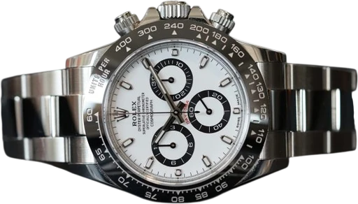 Titel: Daytona 116500LN – Dansk AD (Panda) (Nyhed)
Mærke: Rolex
Model: Daytona
Ref.: 116500LN
Årgang: 2023
Tilbehør: Boks og Papirer
Stand: 9.0 (Brugt)
Pris: 210.000 kr.
Diameter: 40mm
Funktioner: Kronograf, Dato
Skivefarve: Hvid
Rem: Metal
Kassemateriale: Stål
Kategori: Racing
Køn: Herre
Match: 100.0%
Billedet ejes af TimeCollect (1223892) Et Rolex ur
