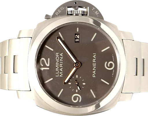 Titel: Luminor 1950 PAM00352 (Nyhed)
Mærke: Panerai
Model: Luminor 1950 PAM00352
Ref.: PAM00352
Kategori: Sport
Diameter: 44mm
Funktioner: Dato
Årgang: 2014
Pris: 39995
Stand: 9.0 (Brugt)
Skivefarve: Brun
Rem: Metal
Kassemateriale: Titanium
Køn: Herre
Match: 100.0%
Billedet ejes af TimeToWatch (948163) Et Panerai ur