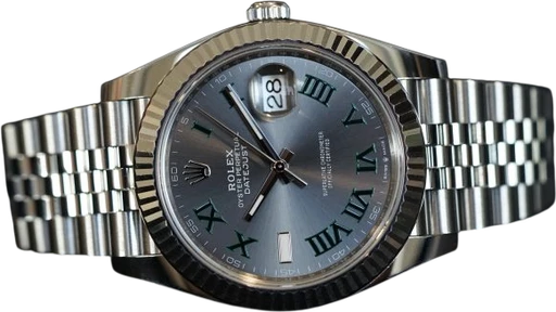Title: Datejust 126334 – Dansk AD (New)
Brand: Rolex
Model: Datejust
Ref: 126334
Category: Dress
Diameter: 41mm
Functions: Dato
Year: 2024
Price: 99000
Condition: 9.0
Dial Color: Blå
Strap: Metal
Case material: Stål
Gender: Herre
Match: 100.0%
Billedet er ejet af TimeCollect (815502) Et Rolex ur
