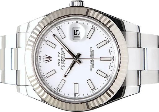 Title: Datejust II 41 mm
Brand: Rolex
Model: Datejust II 41 mm
Ref: 116334
Category: Dress
Diameter: 41mm
Functions: Dato
Year: 2016
Price: 64995
Condition: 9.0
Dial Color: Hvid
Strap: Metal
Case material: Stål
Gender: Herre
Match: 100.0%
Billedet er ejet af TimeToWatch (631948) Et Rolex ur