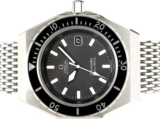 Title: Seamaster 200m "SHOM"
Brand: Omega
Model: Seamaster 200m "SHOM"
Ref: 166.0177
Category: Dykker
Diameter: 42mm
Functions: Dato
Year: 2021
Price: 34995
Condition: 9.5
Dial Color: Sort
Strap: Metal
Case material: Stål
Gender: Herre
Match: 100.0%
Billedet er ejet af TimeToWatch (702161) Et Omega ur