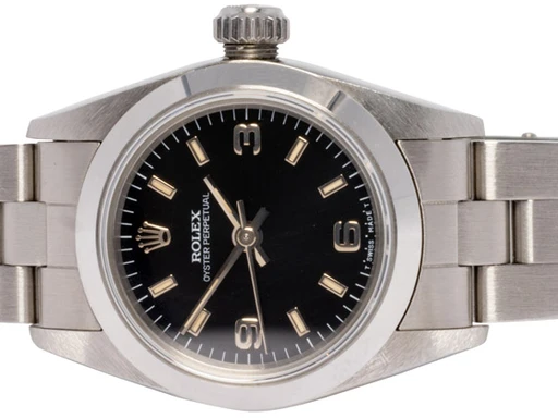 Title: Oyster Perpetual 26, Sort, Stål, Oyster
Brand: Rolex
Model: Oyster Perpetual
Ref: 67180
Category: Dress
Diameter: 26mm
Functions: Dato
Year:
Price: 29900
Condition: 7.0
Dial Color: Sort
Strap: Metal
Case material: Stål
Gender: Dame
Match: 100.0%
Billedet er ejet af Urhandleren (102680) Et Rolex ur